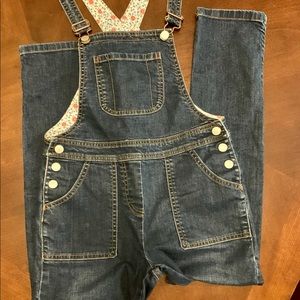 Mini-Boden Girls Slim Denim Overalls
